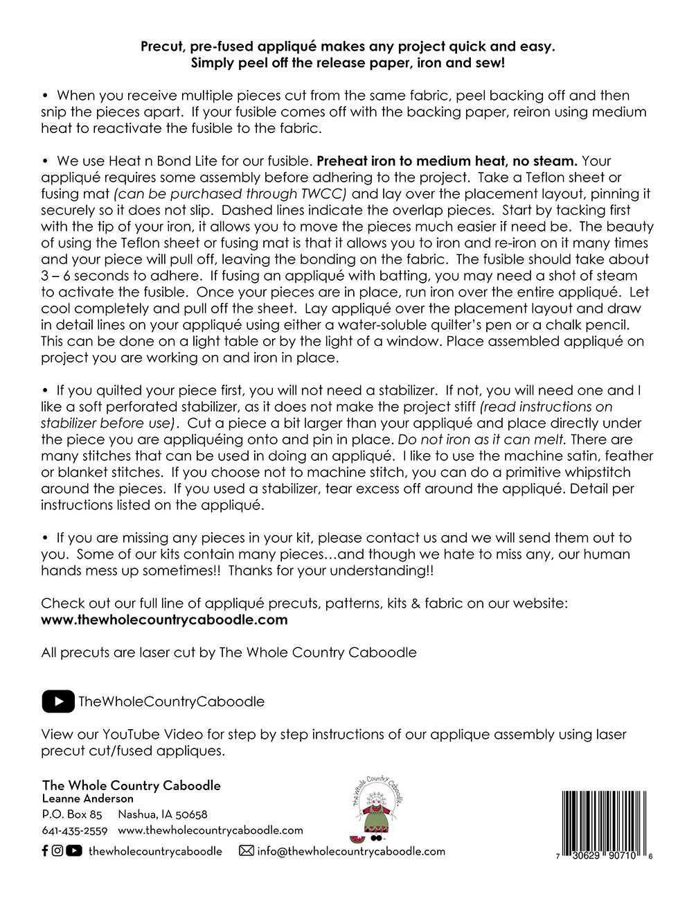 Mushroom & Flower Precut Fused Applique Pack