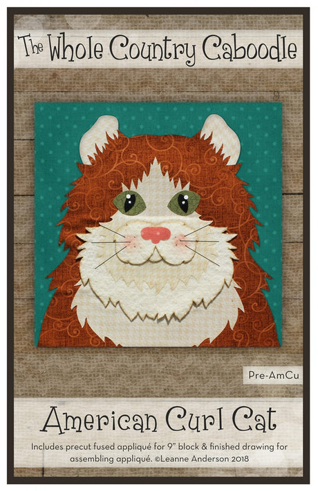 American Curl Cat Precut Fused Applique Pack