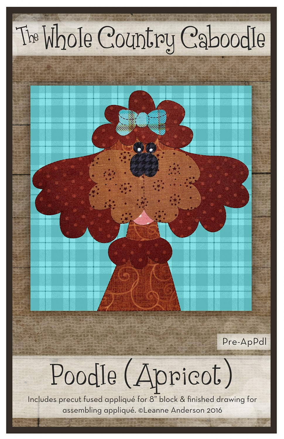 Poodle Apricot Precut Fused Applique Pack