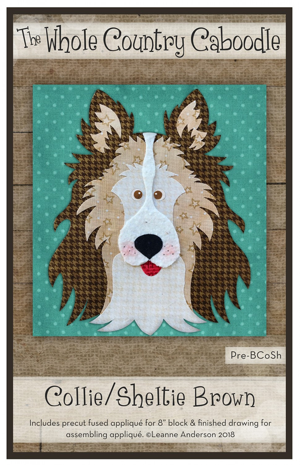 Collie/Sheltie Brown Precut Fused Applique Pack