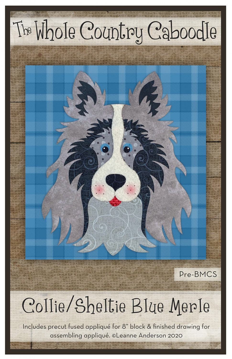 Collie/Sheltie Blue Merle Precut Fused Applique Pack