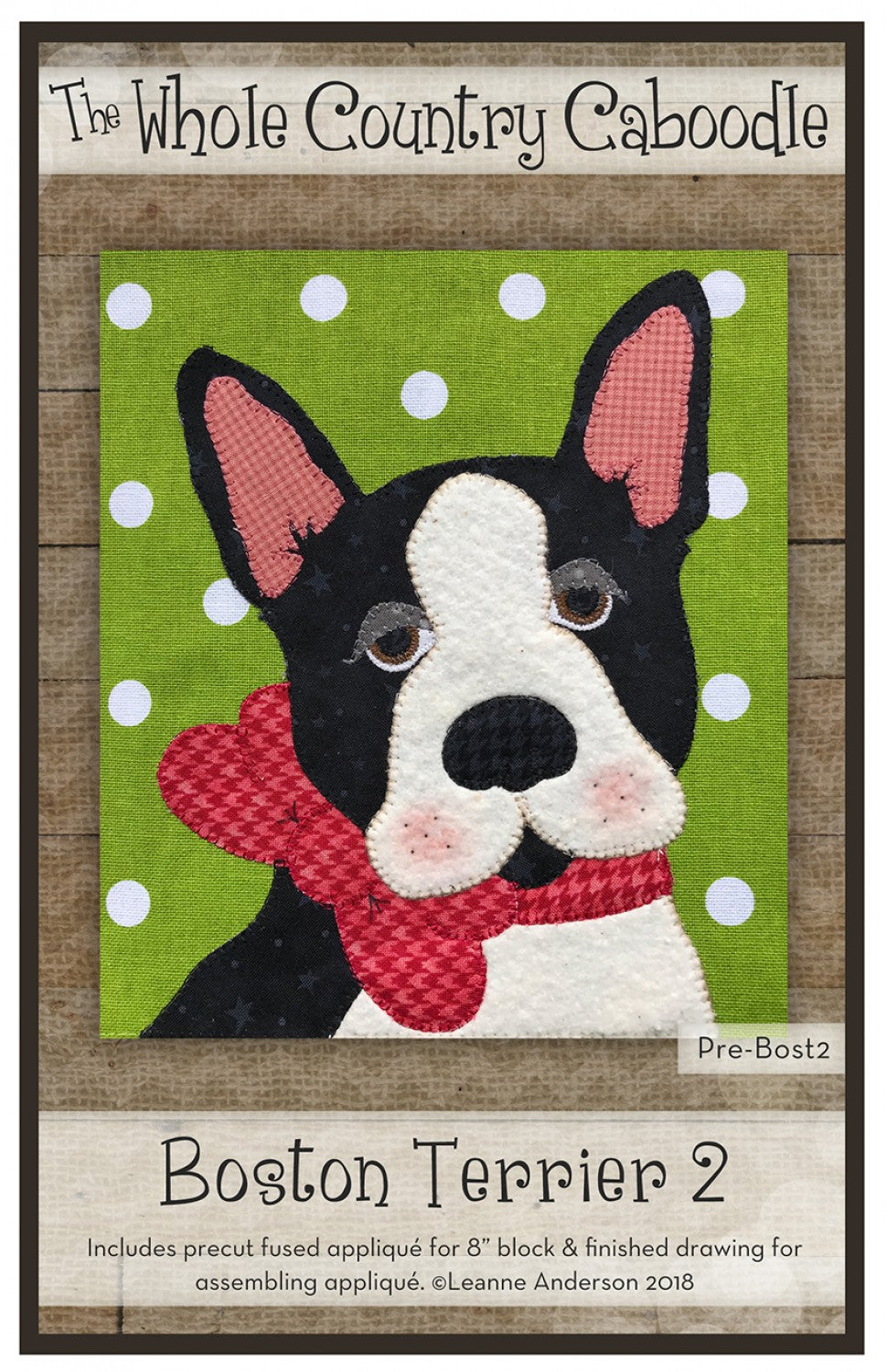 Boston Terrier 2 Precut Fused Applique Pack