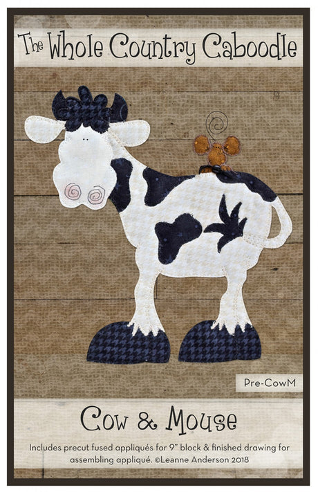 Cow & Mouse Precut Fused Applique Pack