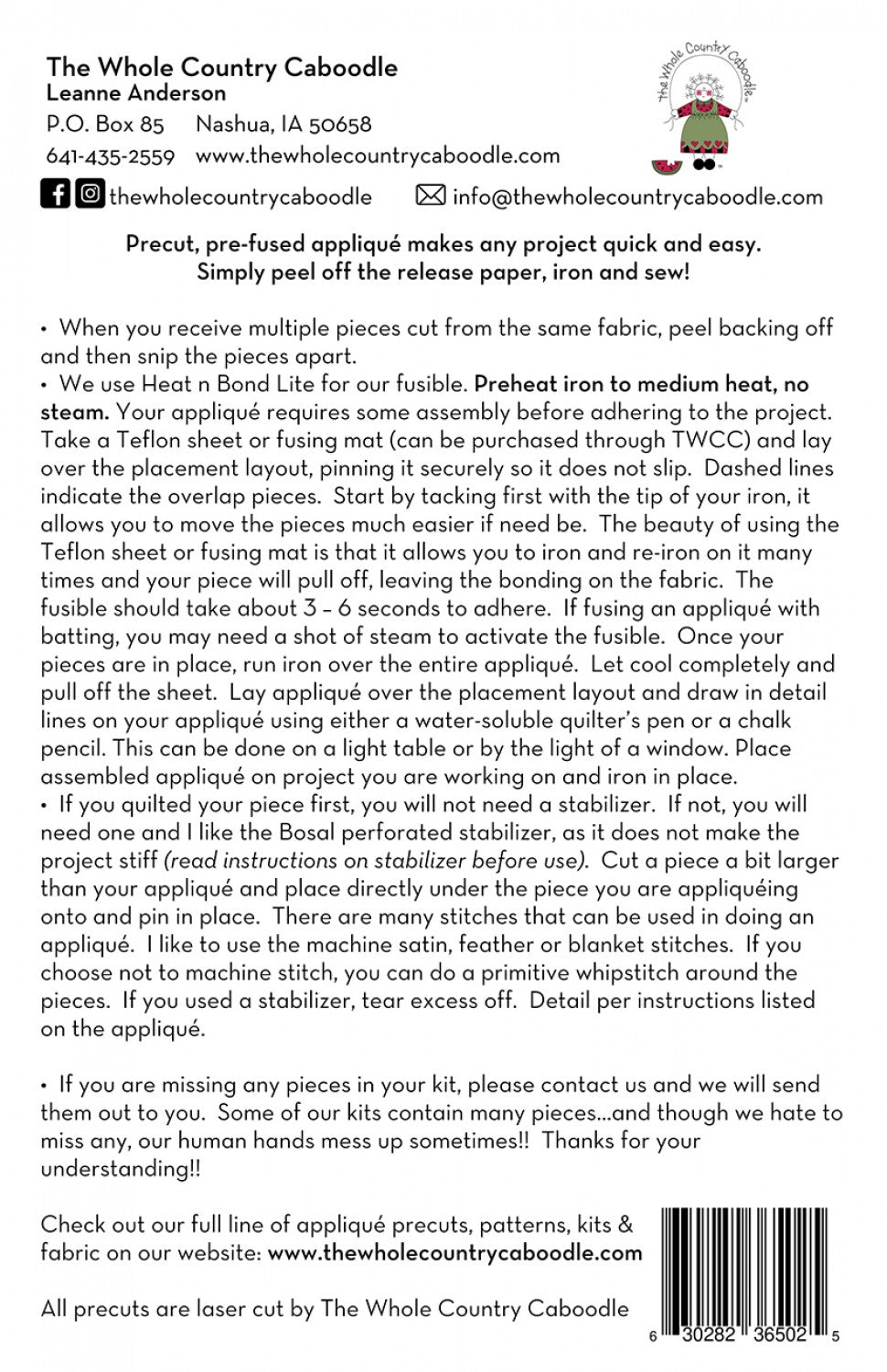 Dump Truck Precut Fused Applique Pack