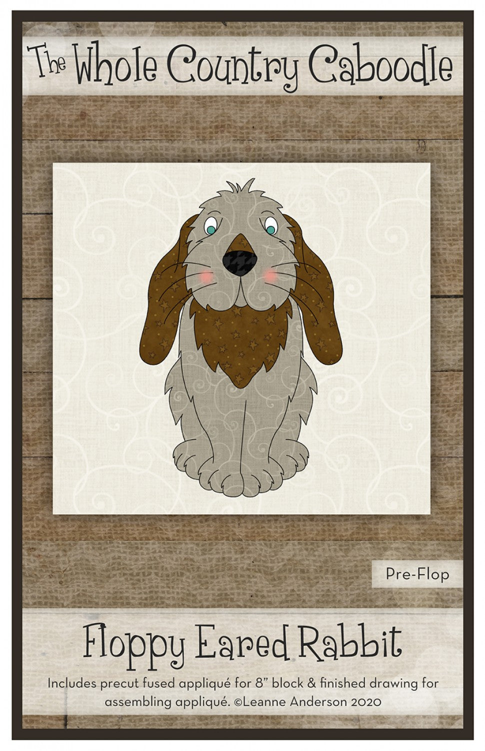 Floppy Eared Rabbit Precut Fused Applique Pack