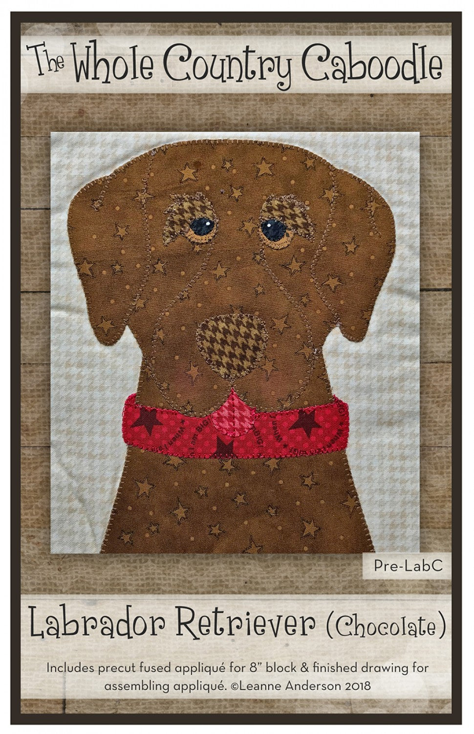 Labrador Retriever Chocolate Precut Fused Applique Pack