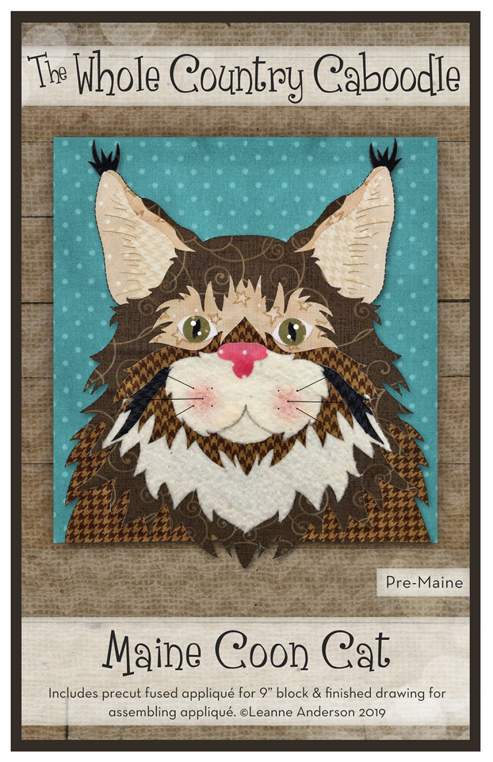 Maine Coon Cat Precut Fused Applique Pack