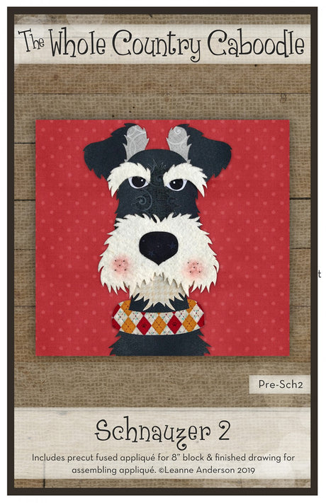 Schnauzer 2 Precut Fused Applique Pack