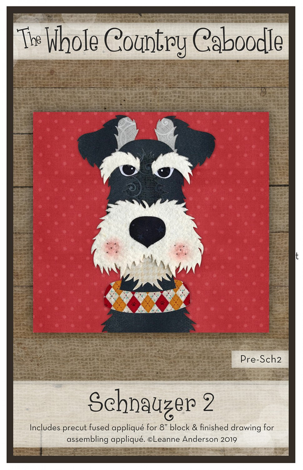 Schnauzer 2 Precut Fused Applique Pack