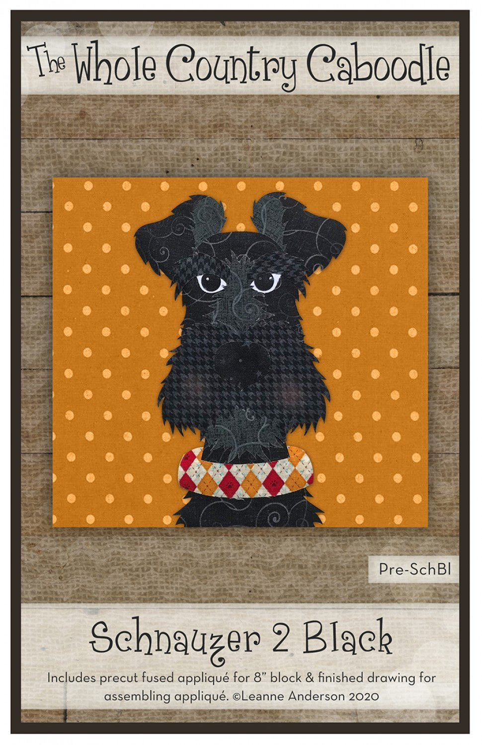 Schnauzer 2 Black Precut Fused Applique Pack