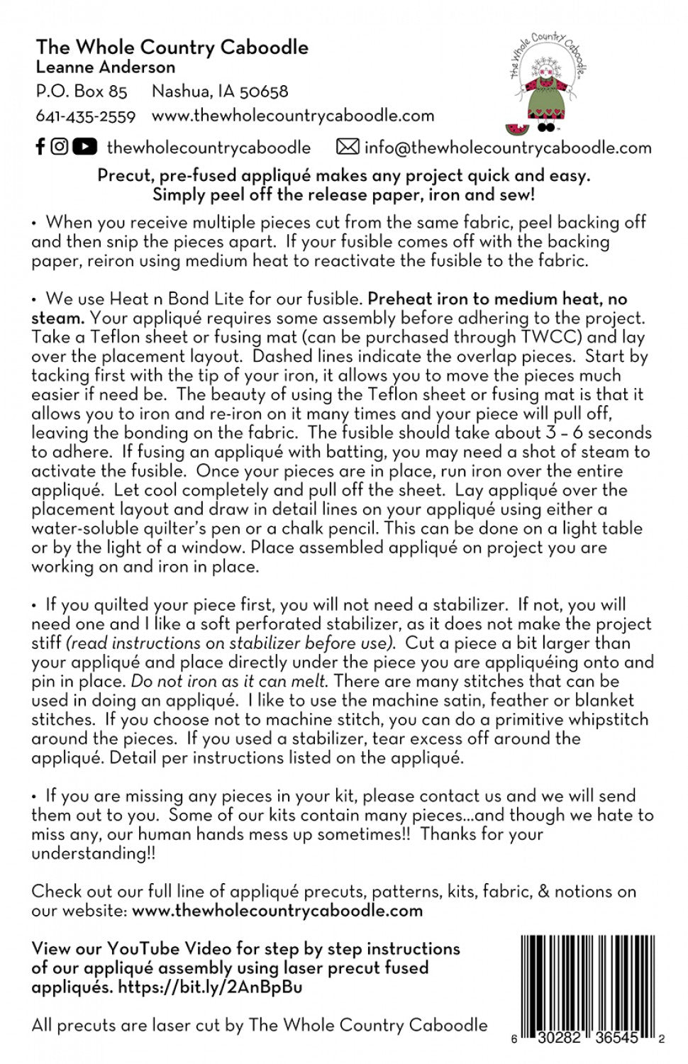 Large Snowflake & Snowman Precut Fused Applique Pack