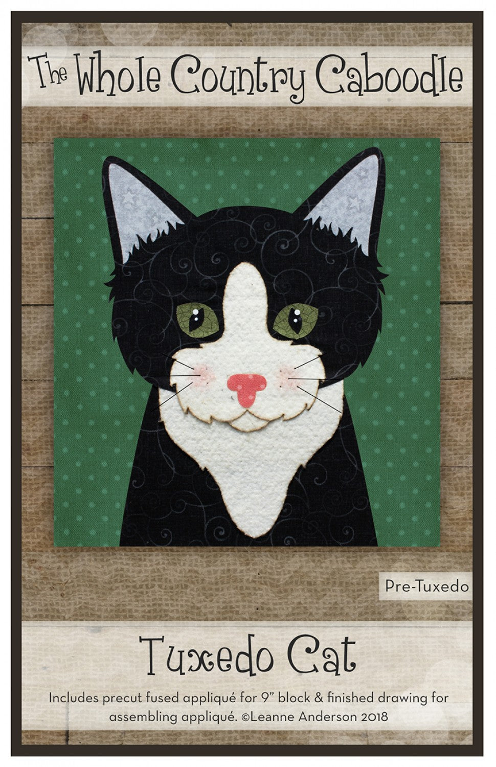 Tuxedo Cat Precut Fused Applique Pack