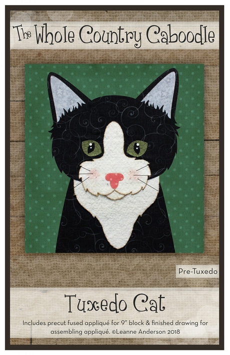 Tuxedo Cat Precut Fused Applique Pack