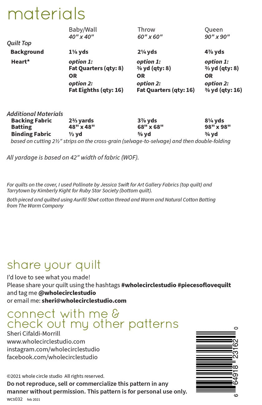 Pieces Of Love Quilt Pattern