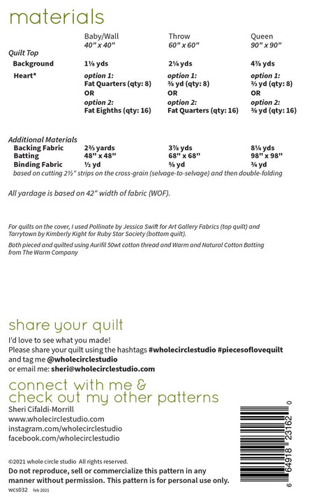Pieces Of Love Quilt Pattern