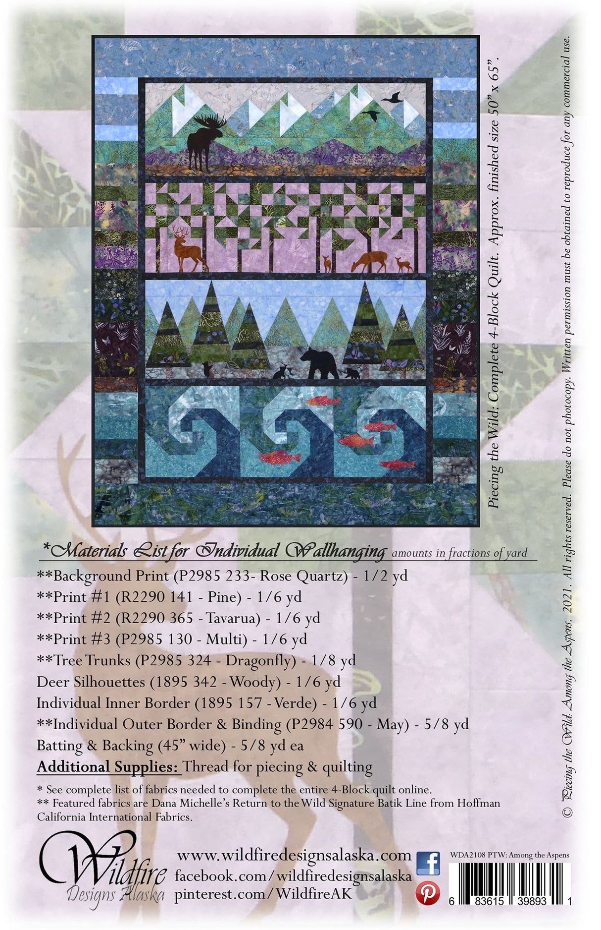 Piece the Wild: Among the Aspens Pattern with Shapes