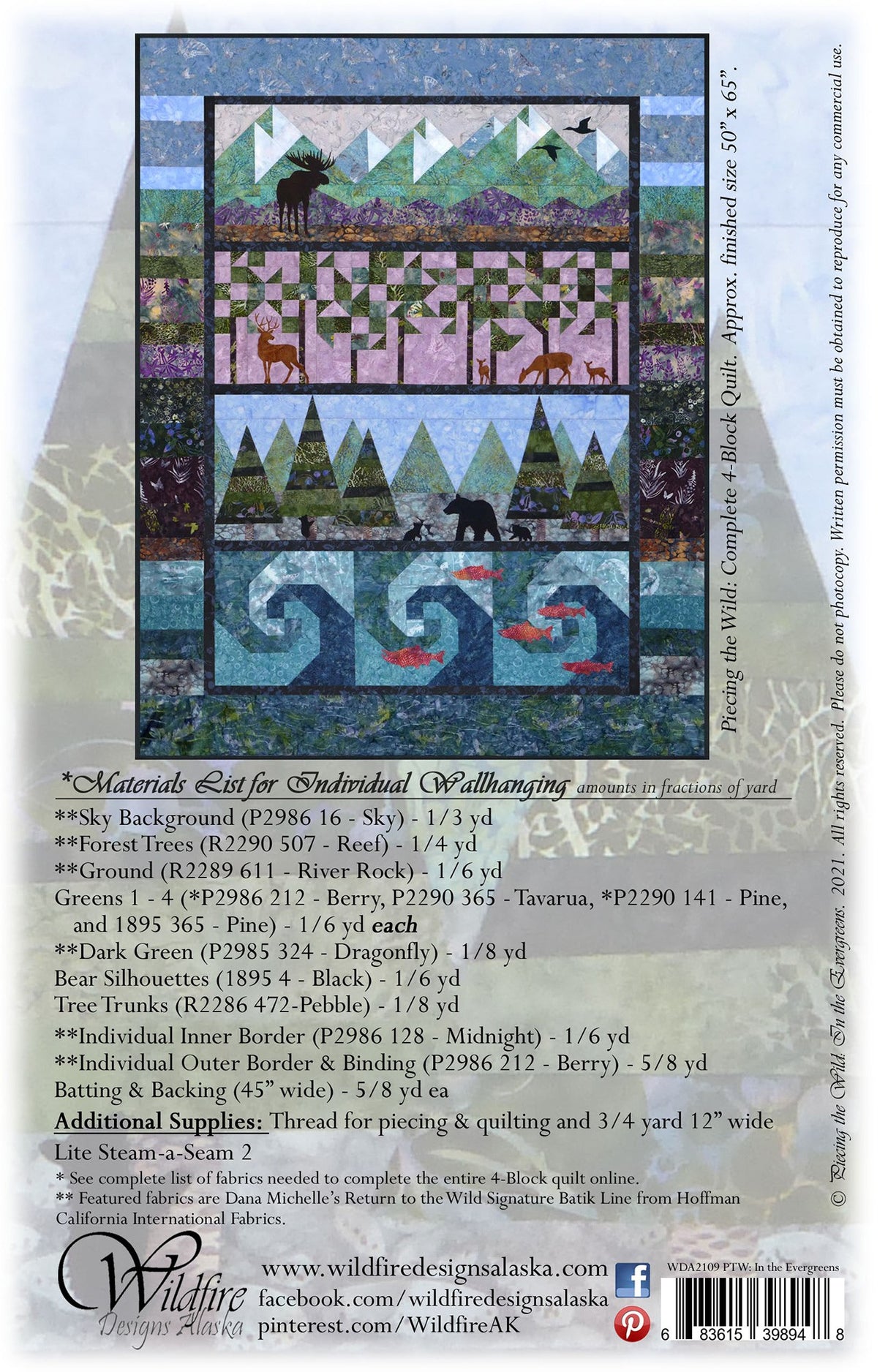 Piece the Wild: In the Evergreens Pattern with Shapes