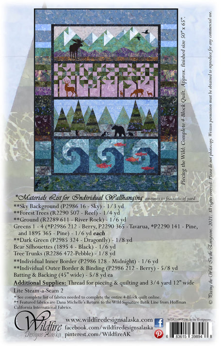 Piece the Wild: In the Evergreens Pattern with Shapes