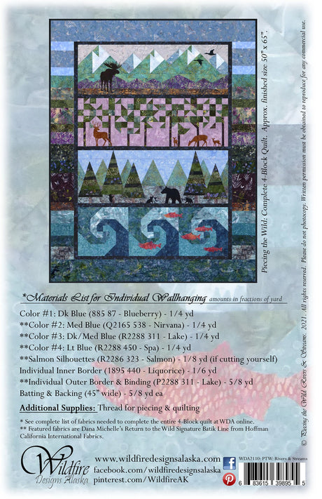 Piece the Wild: Rivers & Streams Pattern with Shapes