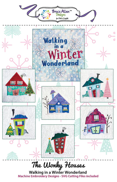 The Wonky Houses Table Runner: Winter Downloadable Pattern