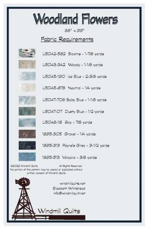 Back of the Woodland Flowers Quilt Pattern by Windmill Quilts