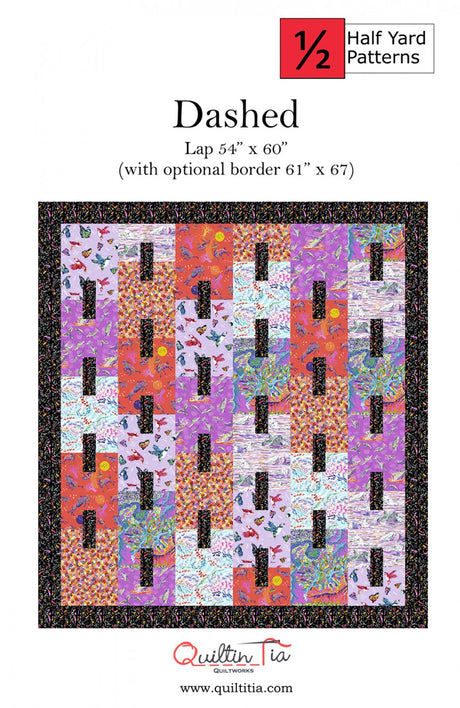 Dashed - Quilt made from 8 half yard cuts