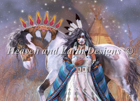 Wicasa Cross Stitch By Laurie Prindle