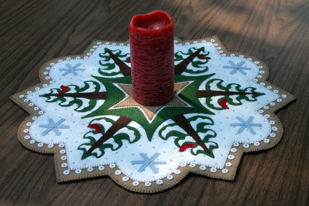 Winter Trees with Birds Table Topper