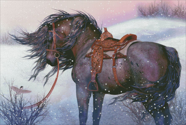 Winters Encounter Cross Stitch By Laurie Prindle