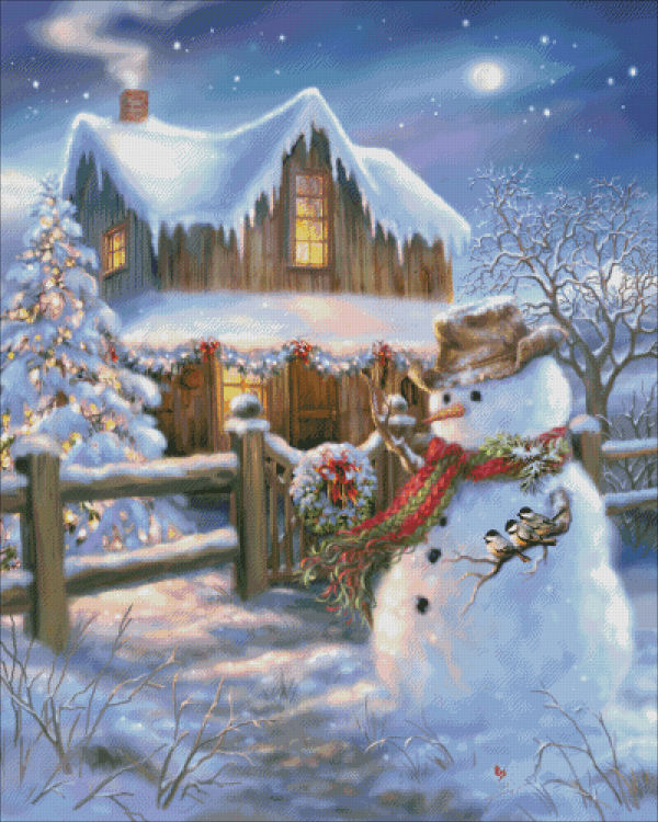 Woodhouse Christmas Cross Stitch By Dona Gelsinger