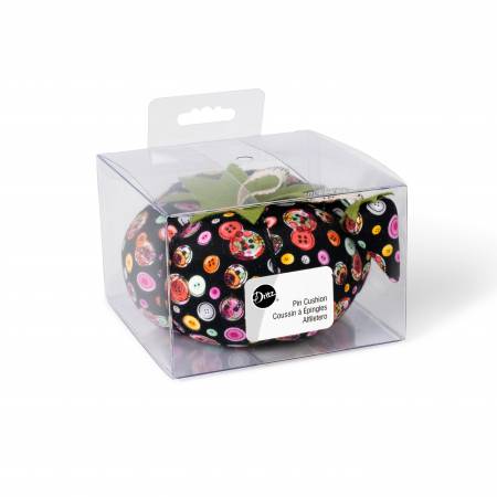 Back of the Pin Cushion XL Tomato Black Buttons by Dritz
