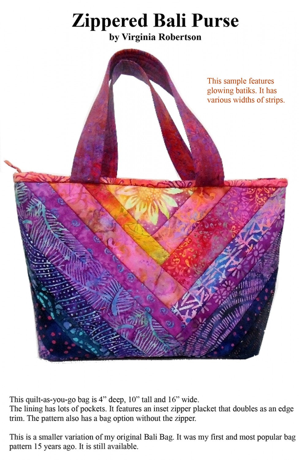 Zippered Bali Purse Pattern