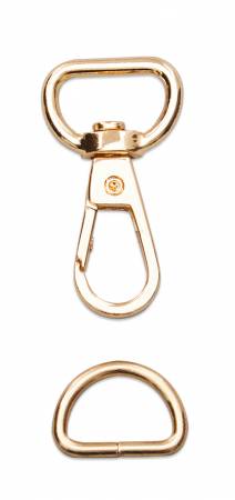 Rose Gold Swivel Hook & D-Ring Set by Zakka Workshop