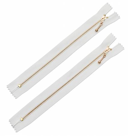 8in Rose Gold Droplet Pull Zipper 2pk