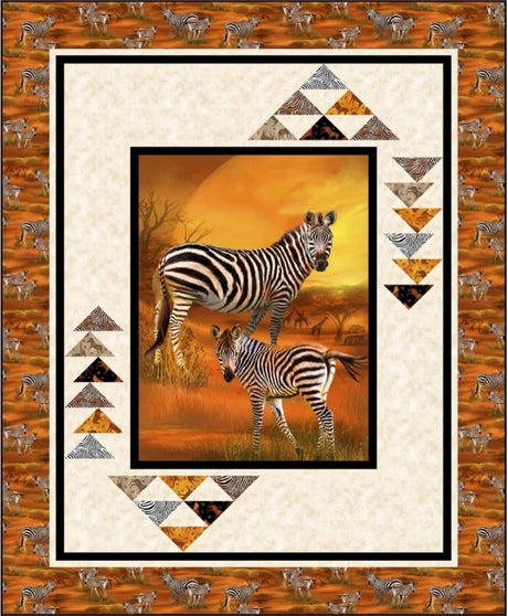 Zebra Sunset Downloadable Pattern