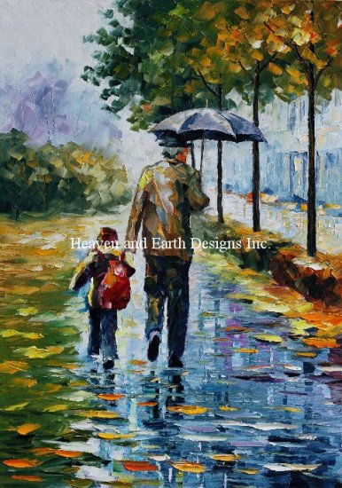 After School Cross Stitch By Leonid Afremov