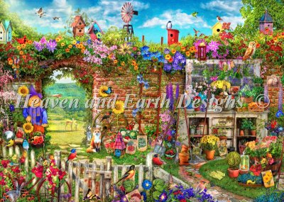 Garden Gate Cross Stitch by Aimee Stewart