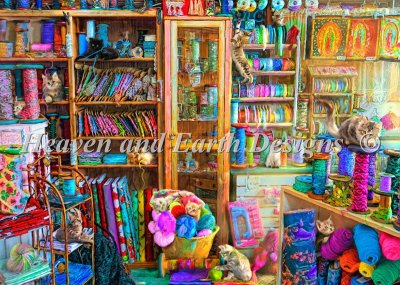 Kitty Heaven Cross Stitch by Aimee Stewart