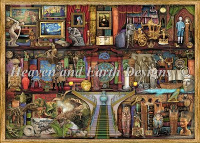 Museum Shelf Cross Stitch by  Aimee Stewart