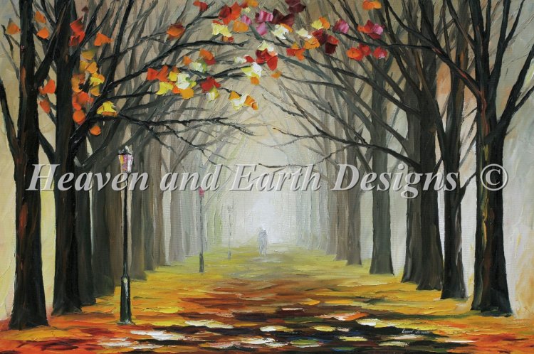 Almost Winter Cross Stitch By Leonid Afremov