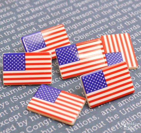 American Flag Singles- 6 pieces