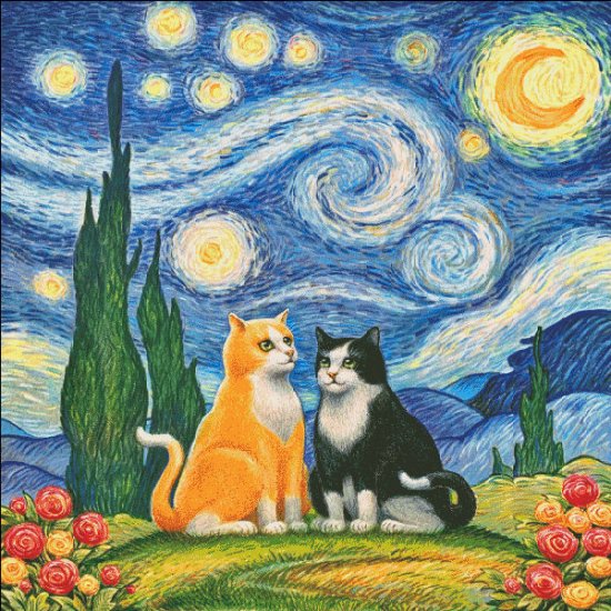 A Van Gogh Night Cross Stitch by Randal Spangler