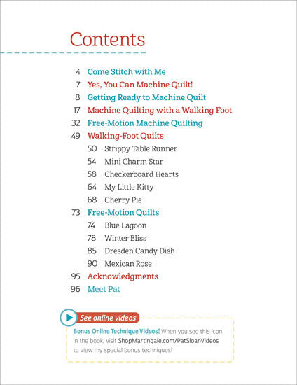 Pat Sloan's Teach Me to Machine Quilt