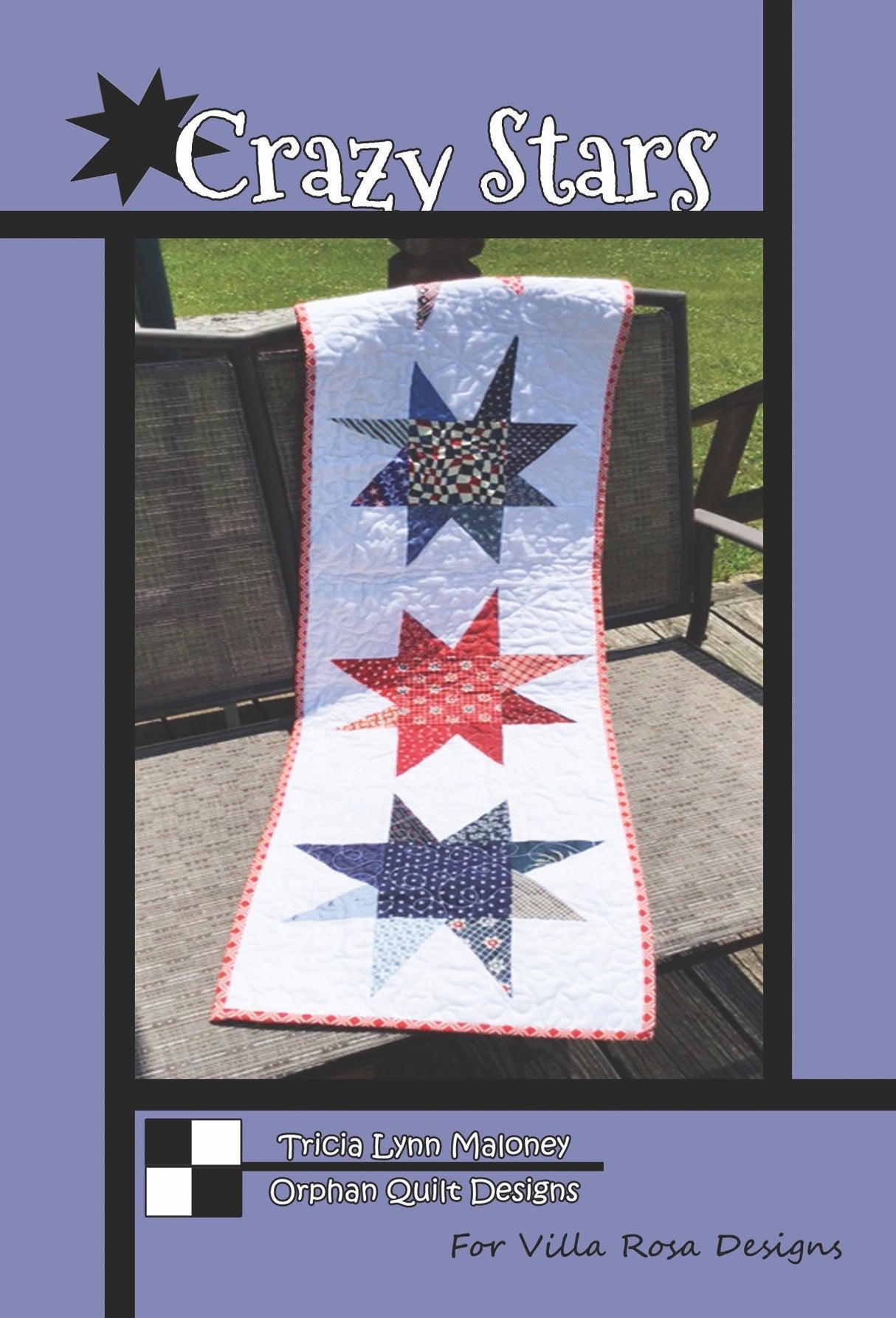 Crazy Stars Downloadable Pattern by Villa Rosa Designs