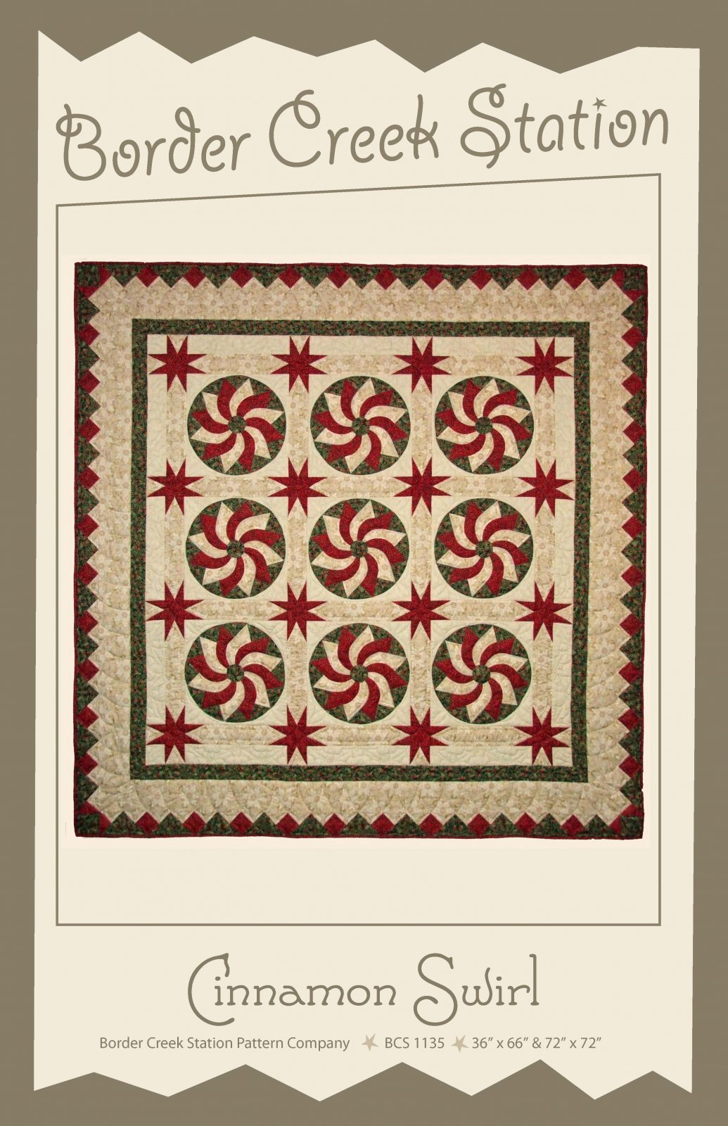 Cinnamon Swirl Quilt Pattern by Border Creek Station