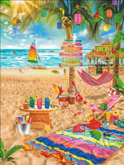 Beach Bliss Cross Stitch by Aimee Stewart