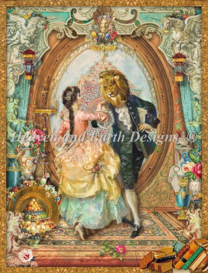 Beauty And The Beast Cross Stitch by Aimee Stewart