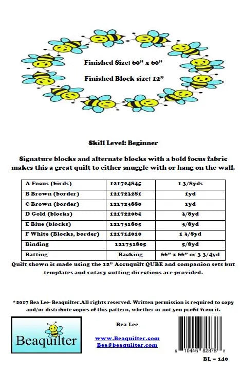 Back of the Bird Watching Downloadable Pattern by Beaquilter