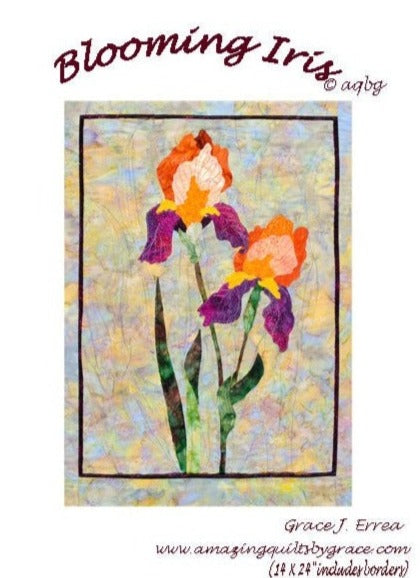 Blooming Iris Quilt Pattern by Amazing Quilts By Grace