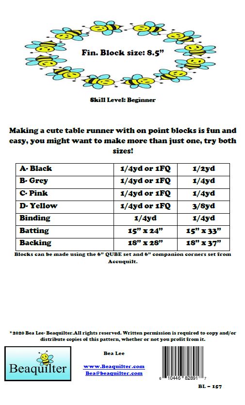 Back of the Blooming Onion Downloadable Pattern by Beaquilter